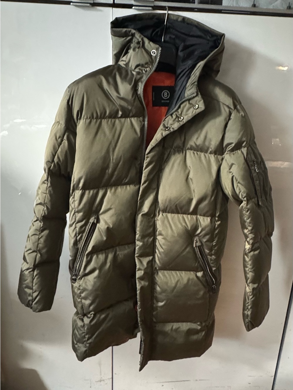 Bogner Junior XL Olive Puffer Coat with Hood